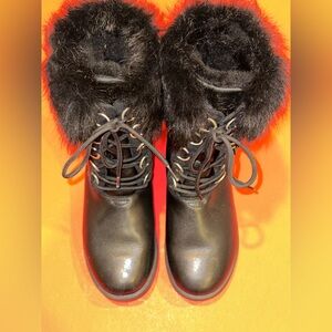 UGG AYA LEATHER TOSCANA SHEEPSKIN WATERPROOF WINTER FUR BOOTS 8.5 US VIBRAM